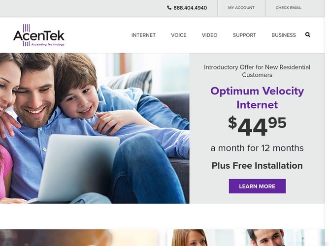 The website screenshot for http://AcenTek.net