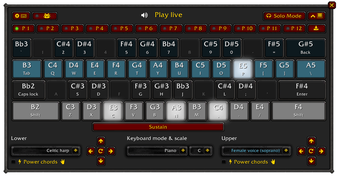 The live keyboard