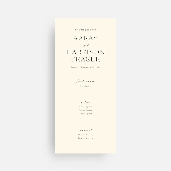 Wedding & Event Menus